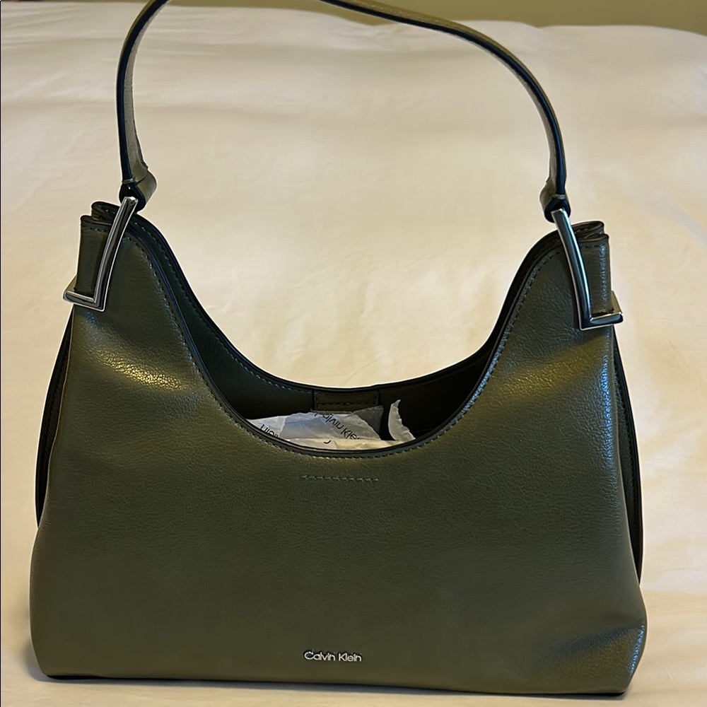 Calvin Klein Green Leather Women's Bag